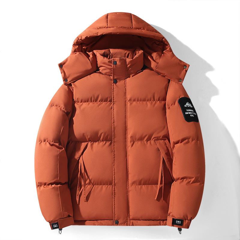 NASA Collaboration 2025 Men's Winter Cotton Jacket with Hood - Korean Style, Warm and Trendy Thicken Outerwear