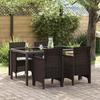 Garden Chair with Cushion 4 pcs Brown 53 x 49 x 85 cm Polypropylene