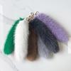 25cm Faux Fox Fur Tail Pendant Keychain for Bags & Accessories