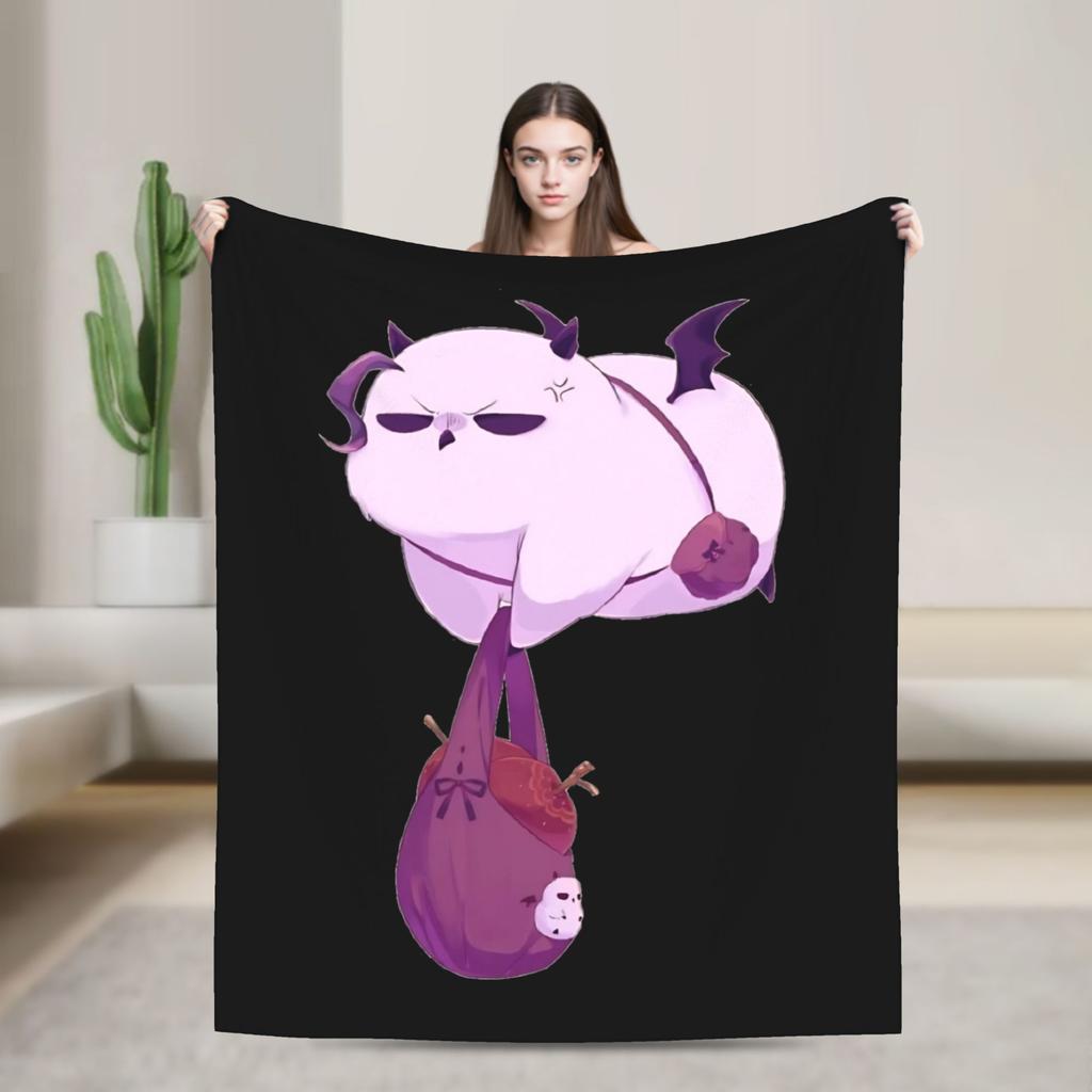 Eggie sensei Welcome to Demon School Irumakun Blanket Warm Soft Plush Throw Blanket For Couch Bed Flannel Bedspread Bed Cover