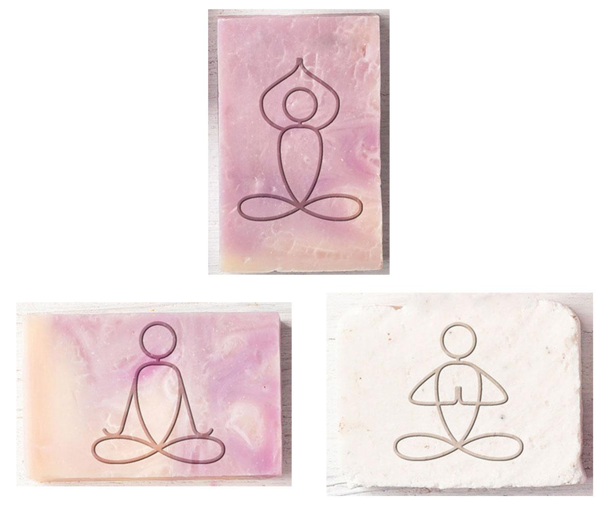 

Handmade Acrylic Transparent Soap Stamp for Girls, Mini DIY, Natural Organic Glass Stamp, Making Chapter, Fitness Yoga, 3Style