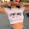 Crop Top Hunter X Hunter T Shirt Japanese Anime Killua Zoldyck Hisoka Cartoon Cute Manga T-shirt Kurapika HxH Tshirt Tees Female