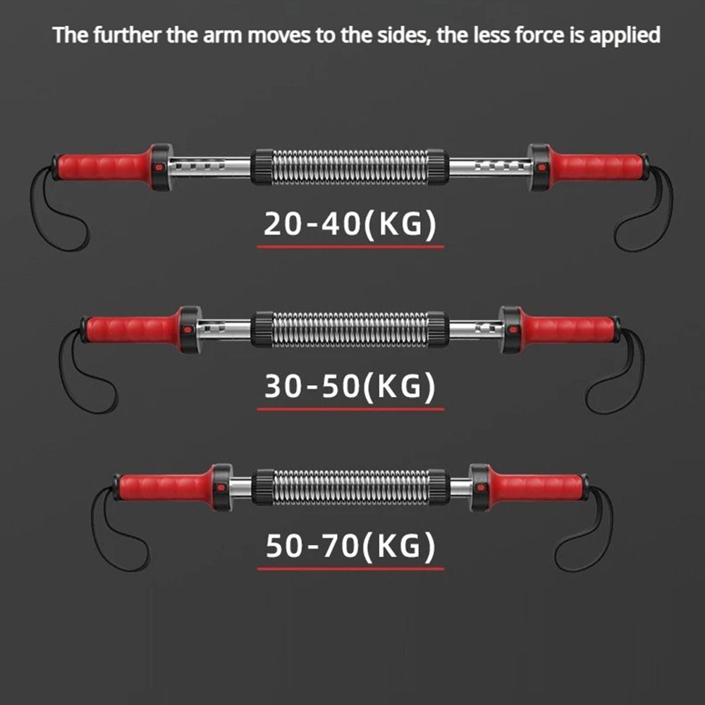Ergonomic Fitness Spring Arm Strengthener Adjustable Spring Power Twister Bar  Indoor Home Fitness