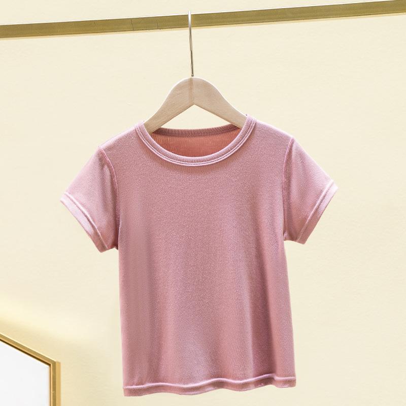 Baby Summer Clothes T-shirt Children's Girls and Boys Short Sleeved Thin Base Shirt Summer Top Children's Clothing