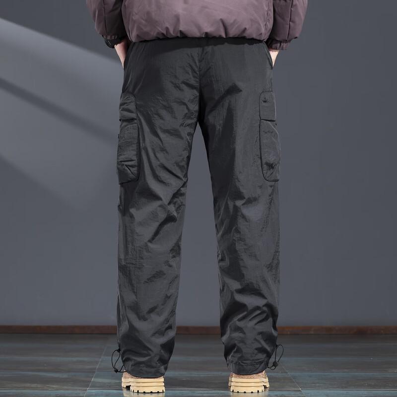 Jie Leinong Men's Outdoor Winter Straight-Leg Down Pants