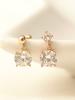 Minimal Piercing 14K Bling Cubic Ball Drop Piercing Earrings