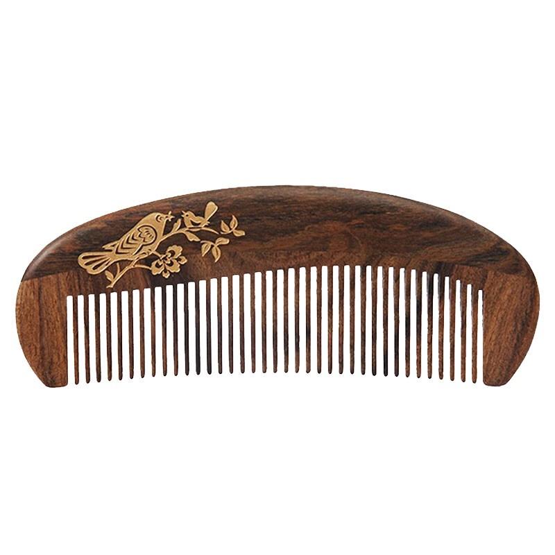 Tan Mujiang Natural Rosewood Wooden Comb Gift Set