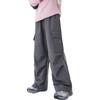 Zuo Xi Mädchen Fleece-gefütterte Cargohose 2025 Neue Kinder Outdoor Strapazierfähige Fallschirmjägerhose Lila 170