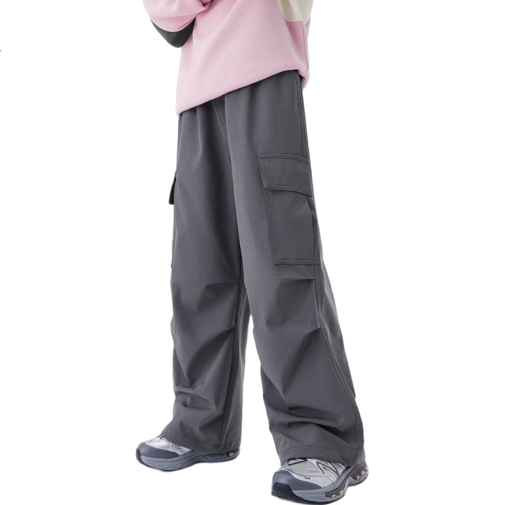 Zuo Xi Mädchen Fleece-gefütterte Cargohose 2025 Neue Kinder Outdoor Strapazierfähige Fallschirmjägerhose Lila 170