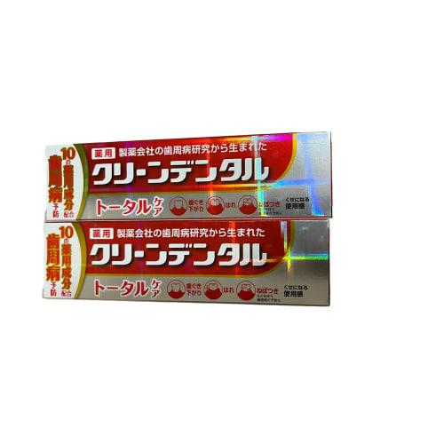 Bulk Purchase: Daiichi Sankyo Healthcare Clean Dental L Total Care 100g X 2 Packs with Kurashi Kaiteki LABO Original Pocket Tissues