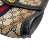 GUCCI Vintage Old Gucci Vanity Cosmetics Pouch Business Bag GG pattern sherry line PVC Clutch bag black PVC Used