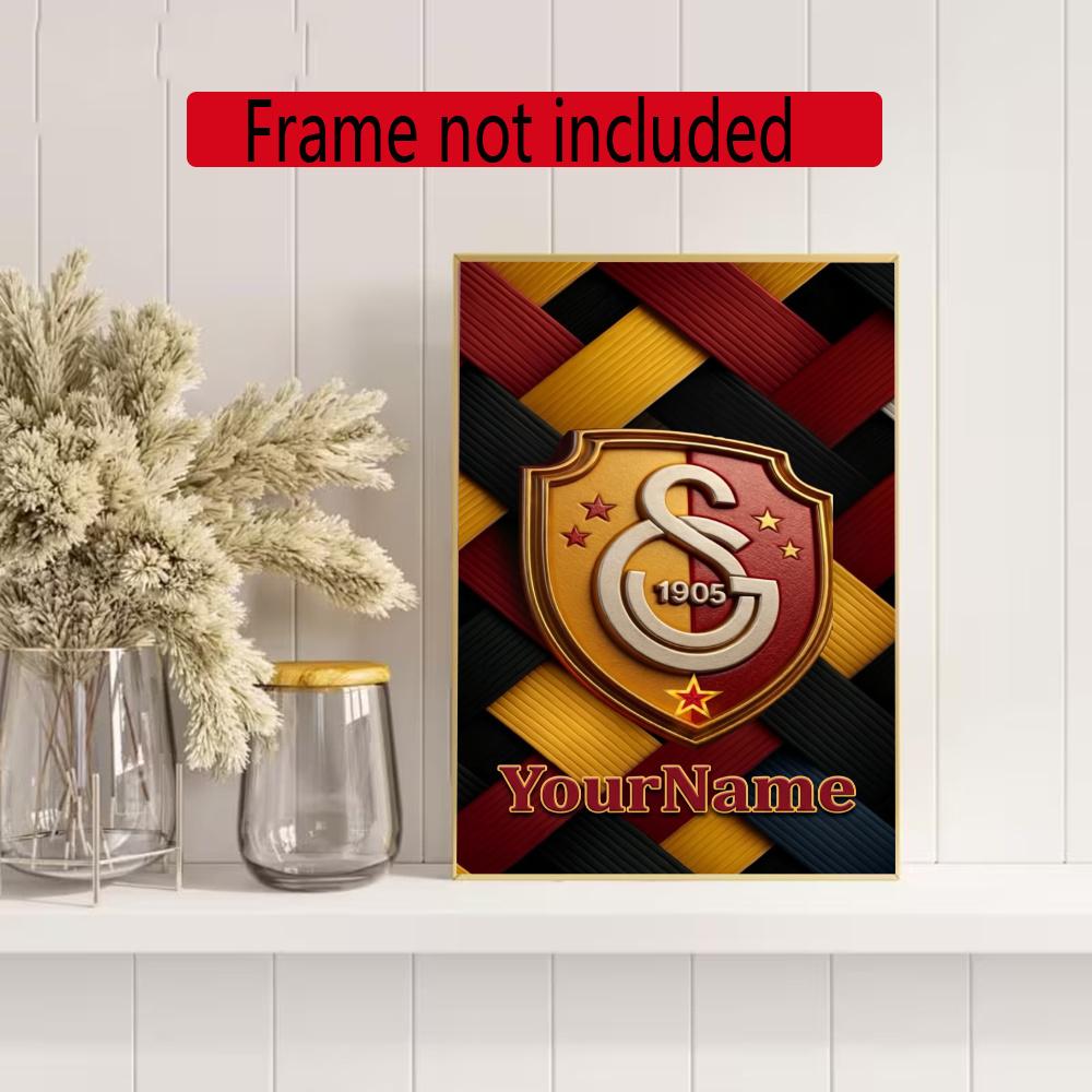 Galatasaray Customize Your Name Diamond Painting Round Diamond Diy Frameless Holiday Artwork Suitable For Home Office Wall Decoration