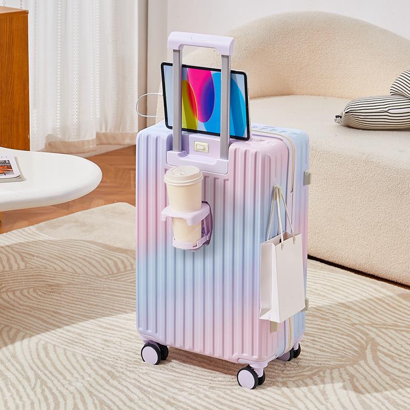 2025 Gradient Color Suitcase: Unisex Travel Trolley with Combination Lock, Available In 20, 24, or 26 Inch Sizes