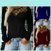 Stylish Women's Hollow Long Sleeve T-shirt For Casual Chic V-neck Pullover Top