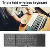 Folding Keyboard Multi-Function Bluetooth-Compatible Keyboard 64 Keys Touchpad Keypad Rechargeable for IOS Android Windows