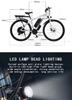 Ebike AKEZ aluminum alloy electric bicycle 21 speed adult electric bicycle 29 inch 48v13AH lithium battery 1000W motor, unisex.