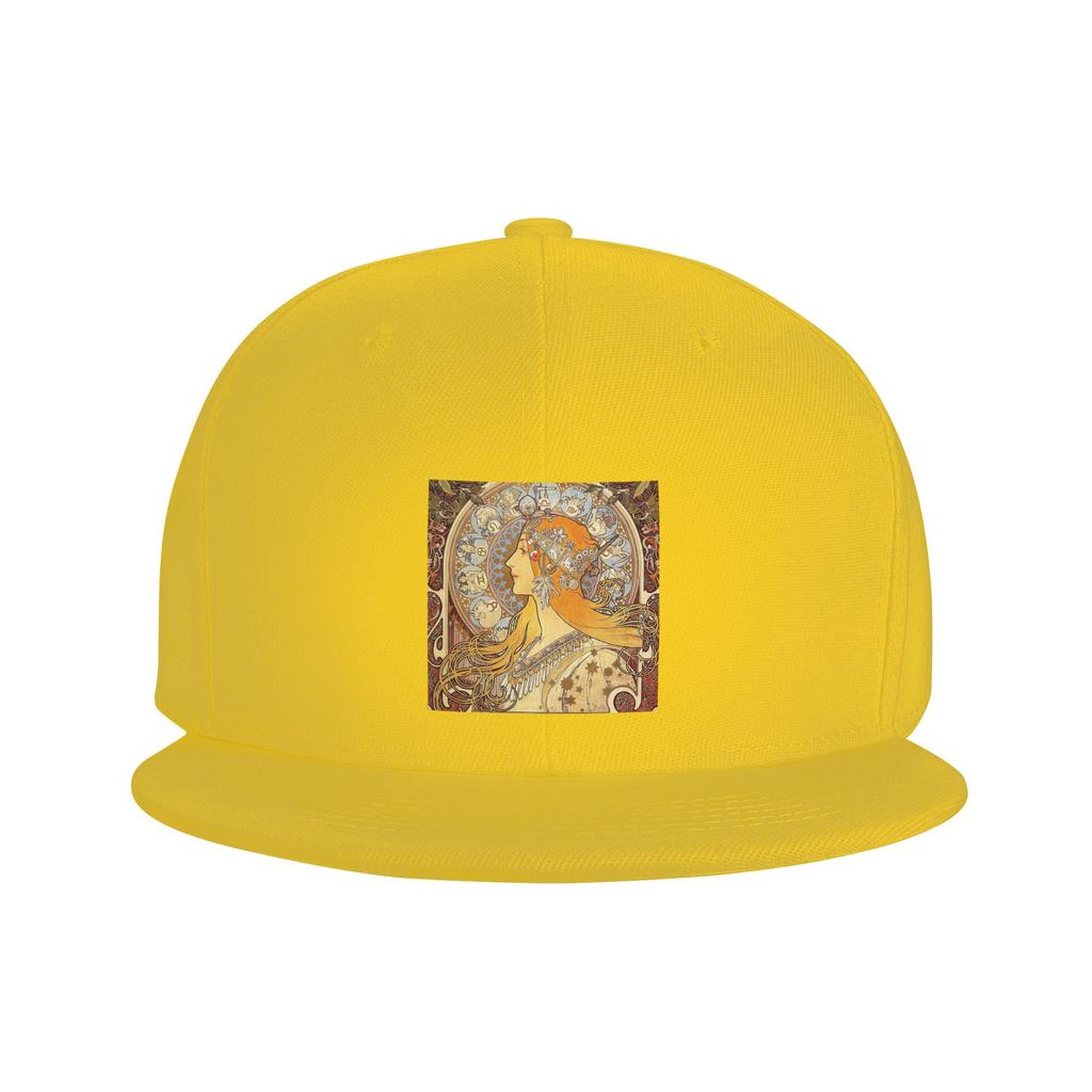 Alphonse Mucha Zodiac Art Nouveau Women Baseball Caps Snapback Fashion Baseball Hats Breathable Casual Casquette Outdoor Unisex