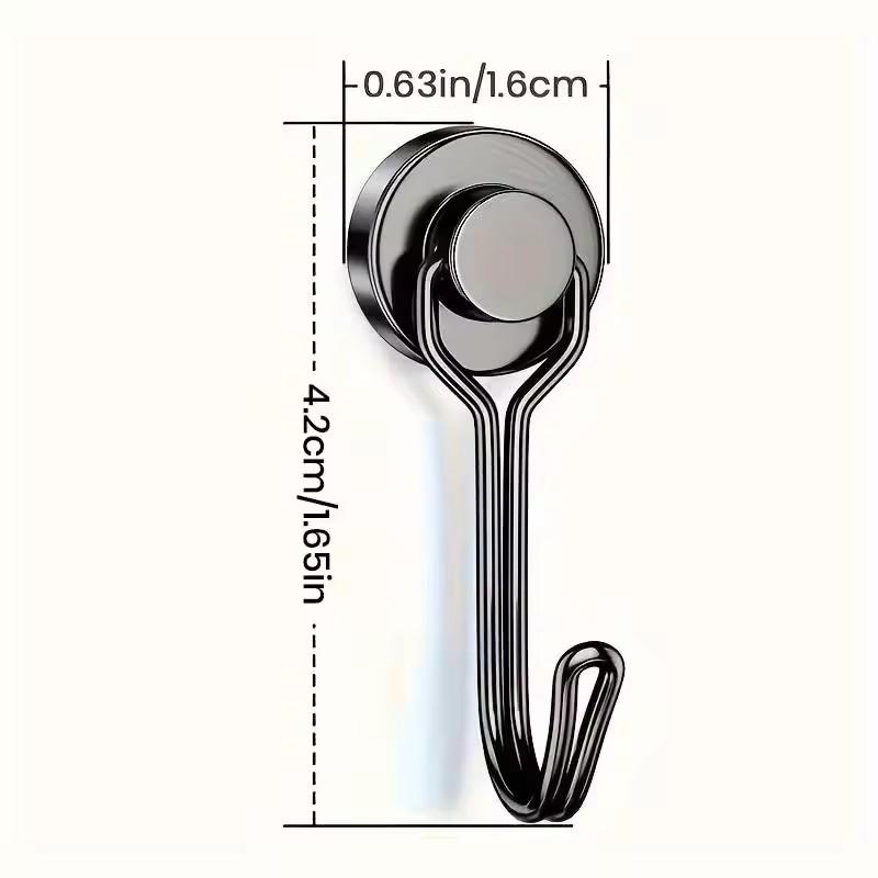 1Pcs 0-5kg Heavy Duty Magnetic Hooks Swivel Swing Magnetic Hook Strong Neodymium Magnet Hooks for Hanging, Perfect for Refrig 1