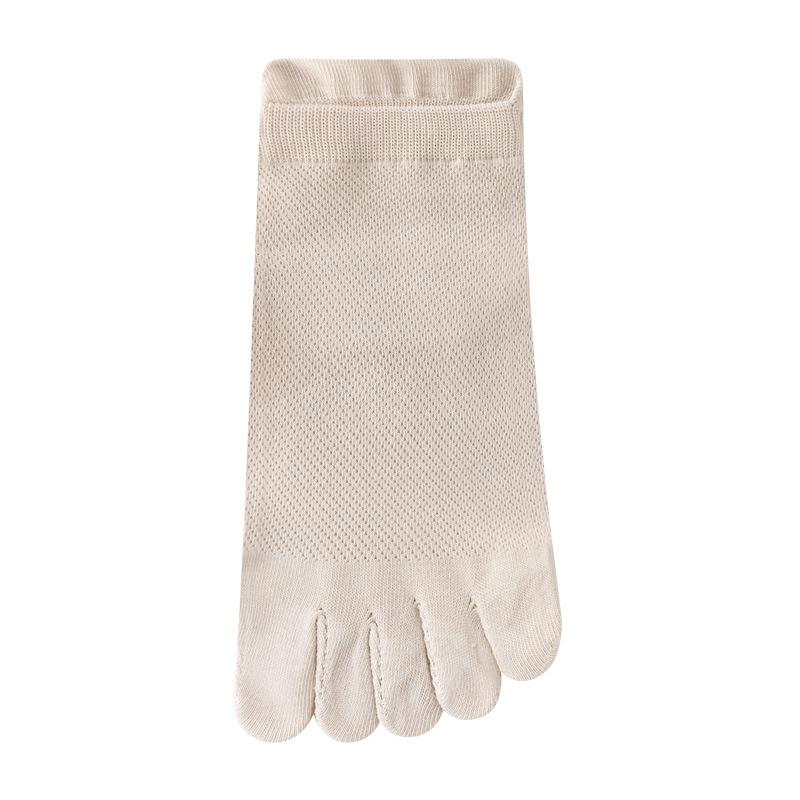 

Носки с пятью пальцами, Тонкие антибактериальные носки для пальцев из чистого хлопка с сеткой, Дышащие и без запаха носки для пальцев, Носки против грибка стопы 1 pair телесный