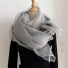 Mesh Warm Shawl Solid Color Hijab Scarf Elegant Wraps  Autumn and Winte
