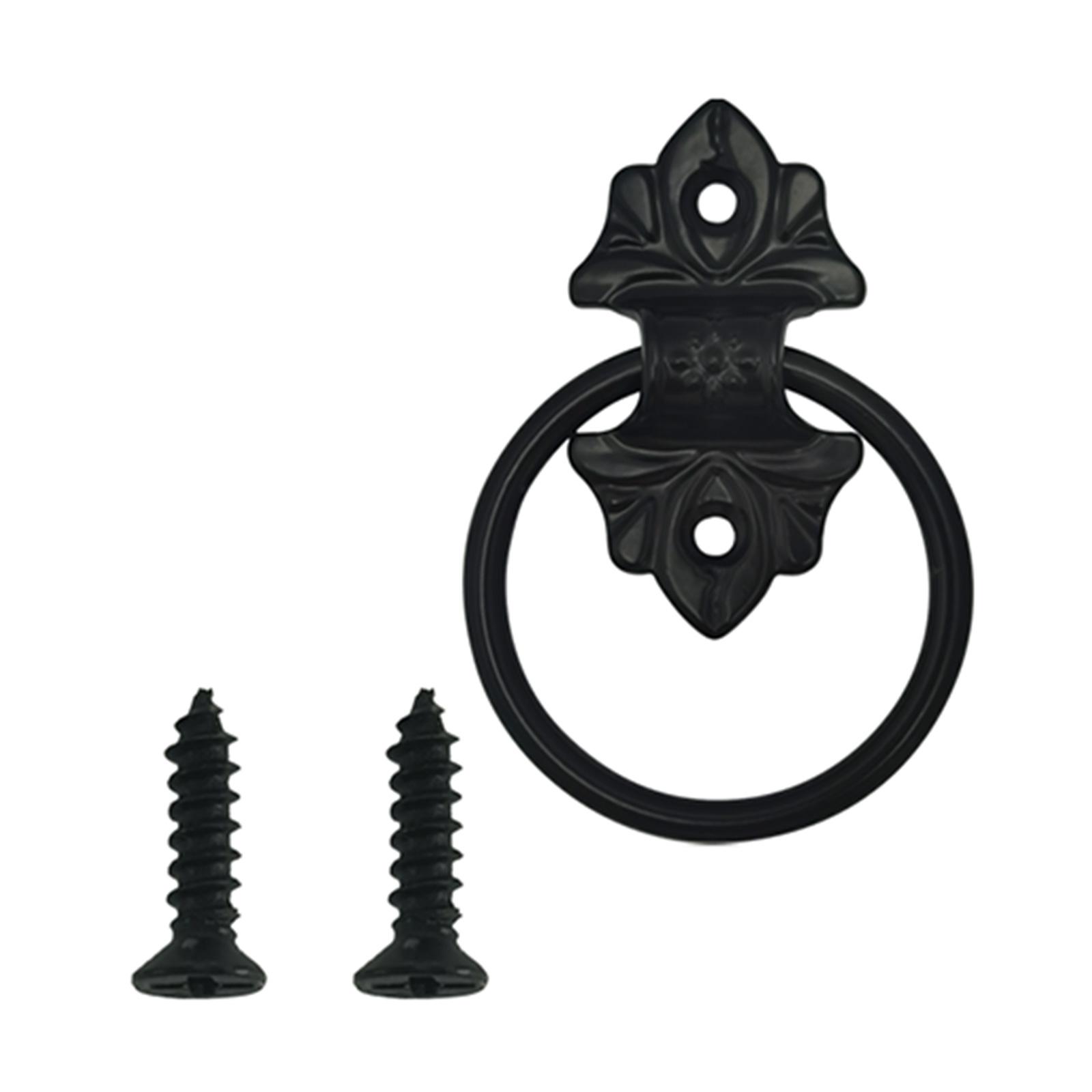 

Классические круглые ручки для ящиков, металлические ручки для шкафов с отделкой под античную бронзу, винтажные ручки для ящиков для дома чёрный