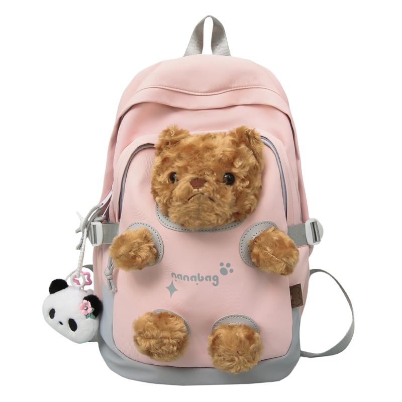 

Женский школьный рюкзак Cartoon Schoolbag, легкий, большой емкости розовый