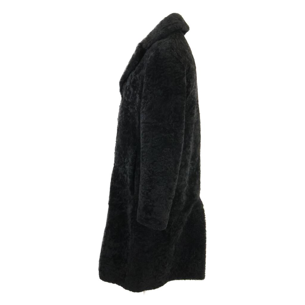 Saint Laurent Paris [Excellent Condition/Domestically Authorized] 524686 Y7SJ2 Mouton Shearling Center Vent Chesterfield Jacket Coat 46 blackUsed