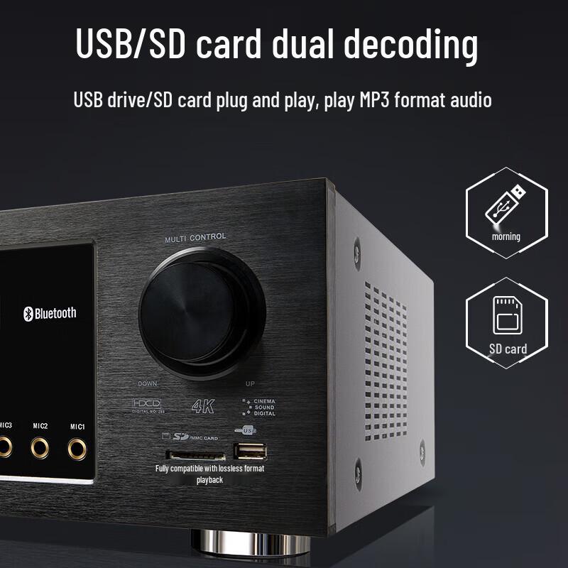 SANSUI DM-10A 5.1-Channel Home Theater Power Amplifier CN Plug (adapter Included)