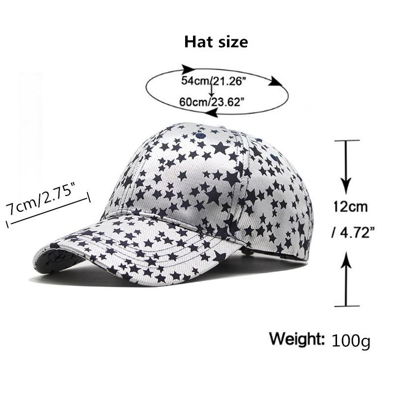Hat Female Full Screen Star Print Baseball Cap Spring Spring Couple Outdoor Leisure Shade Cap Male