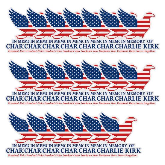 Patriotic Eagle Flag Stickers Charlie Kirk Freedom-Themed Decals for Car Laptop Skateboard Luggage Creative Patriotic Design Bumper Fridge Sticker