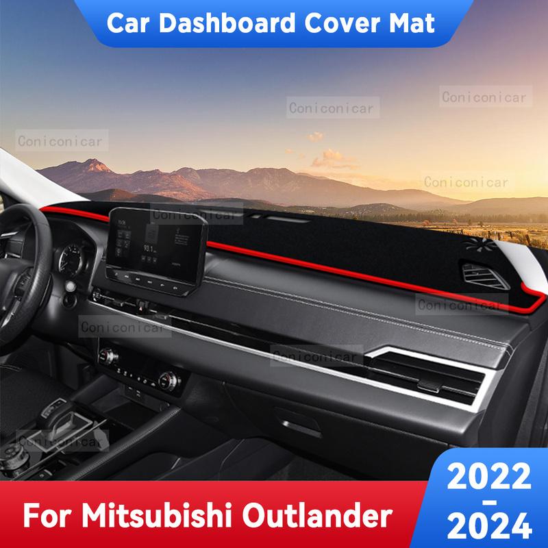 For MITSUBISHI OUTLANDER PHEV 2024 Car Dashboard Cover Mat Artificial leather Avoid light Sun Shade Carpets Anti-UV