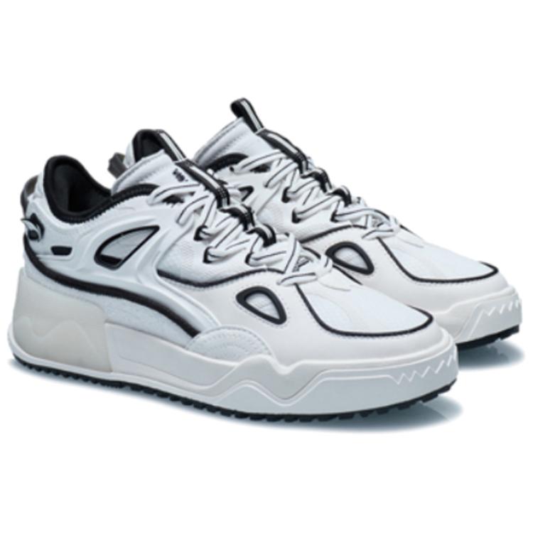 New LiNing CF Twinkle Star Slip Resistant Cushioning Lightweight Breathable Low Top Skateboard Shoes Women's Mist White AGCR290-1