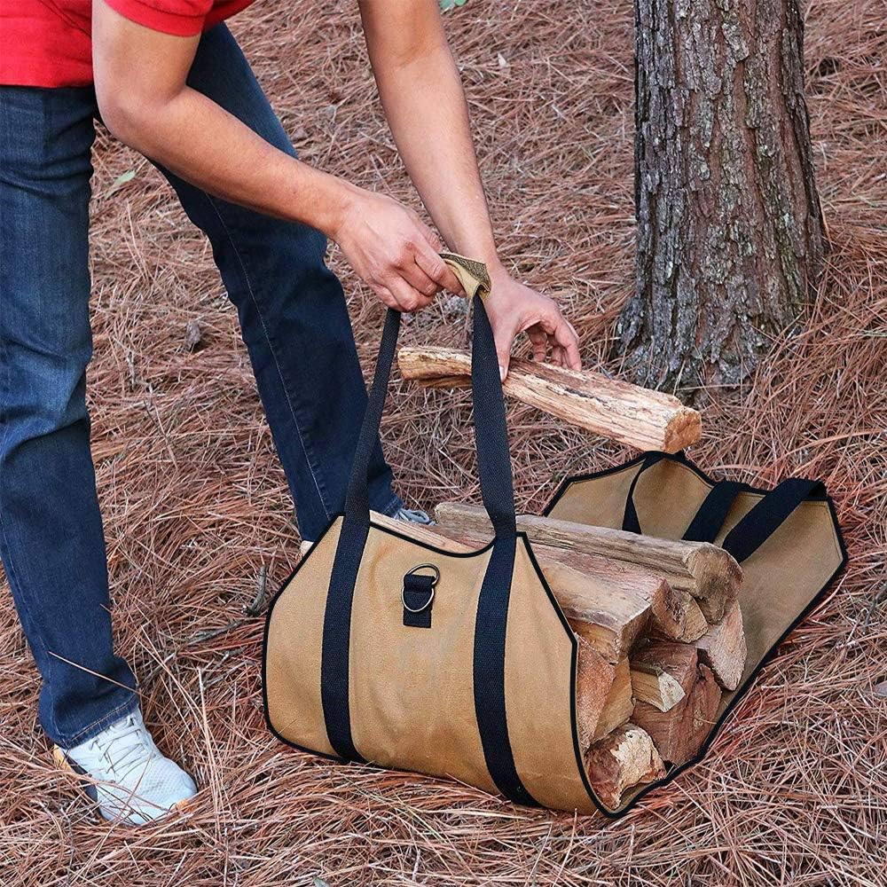 Waterproof Canvas Log Carrier Easy To And Anti Slip Handle Easy To Fold