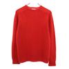 INVERALLAN British Wool Blend Long Sleeve Sweater Red Knit Men's Used