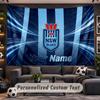 Wall Hanging Tapestry Custom NameNSW Blues Pattern Personalized Printed Fabric Wall Decor