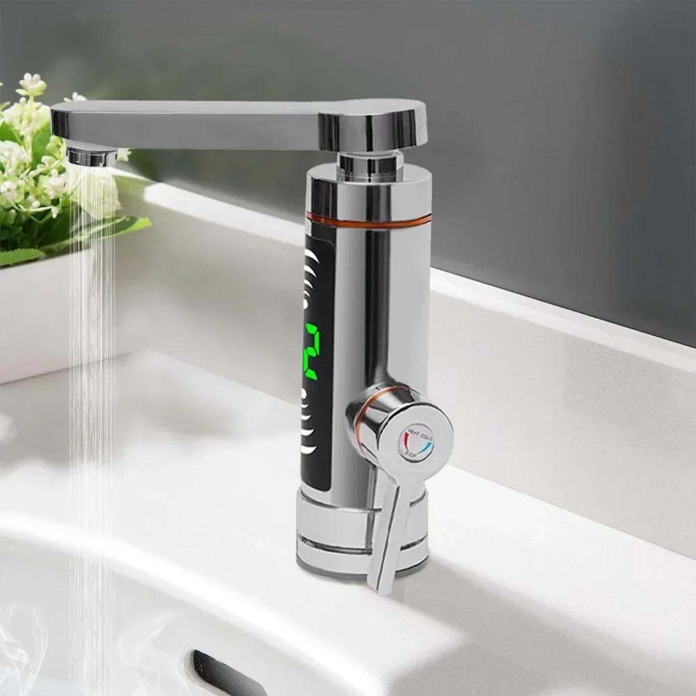 

Instant Tankless Electric Water Heater Faucet, Fast Heating Faucet, LED Digital Display, Suitable for Kitchen and Bathroom 110V United States