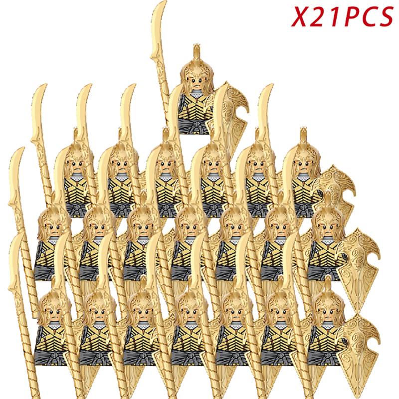 Elfii Soldat Cu Cal de Război Armate Figuri lotr Armură Garda Războinic Arcaș Cavaleri Medievali Blocuri de construcție Cărămizi jucării cadouri