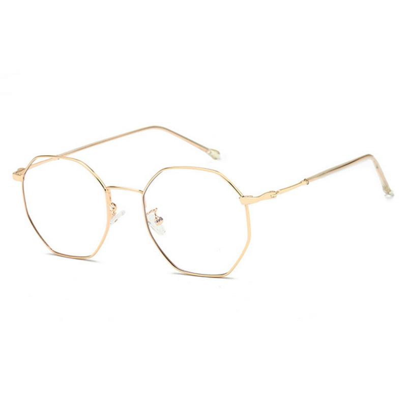 

Очки Polygon Мужские Винтажные Восьмиугольные Блокировка Синего Света Роскошные Металлические Очки от -0 до -6.0 По рецепту 0