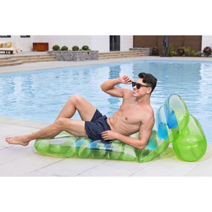 Matelas flottant - Bestway 43962 (Summer Colors) - Multicolore - Hublot transparent - Dossier réglable
