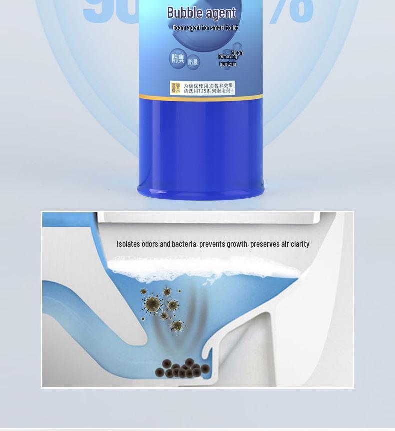 Universal Smart Toilet Foam Shield: Automatic Anti-Splash Deodorant Liquid Refill