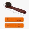 Small Brown-Red Long-Handled Soft Horsehair Shoe Polish Brush