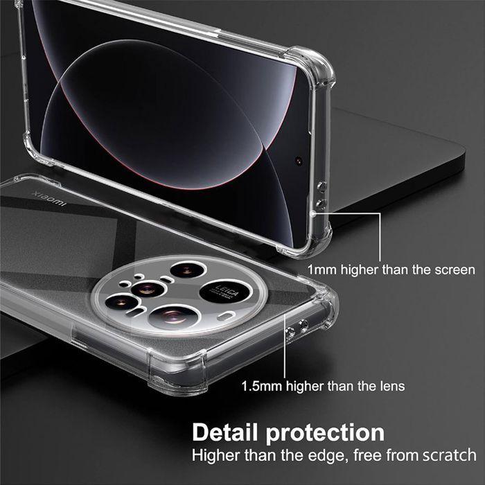 Coque + 2 Verres Trempés pour Xiaomi 15 Ultra, Protection 4 Coins Renforcés Silicone Transparent