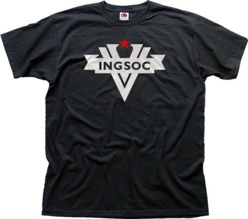 1984 GEORGE ORWELL INGSOC red cotton tshirt men summer tshirt for male brand top tees drop shipping sbz5083 S