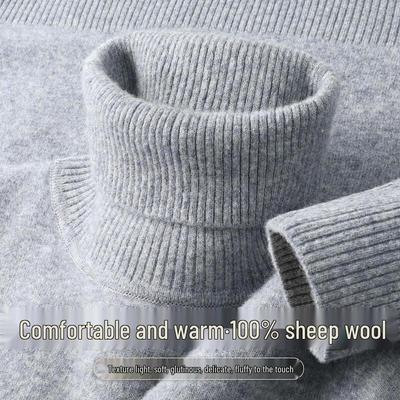 Women's 100% Merino Wool Thickened Turtleneck Sweater