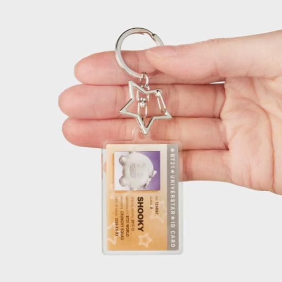 BT21 Silver Edition ID Card Acrylic Key Ring