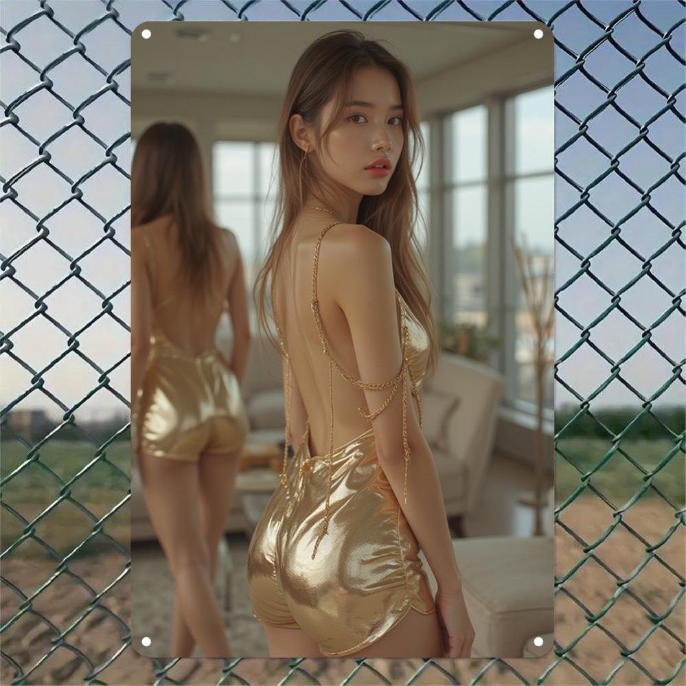 Vintage Aluminium Metall Wandkunst - Modisches 2D Raumdekor Schild, Innen Außen DIY Heimdekor Geschenk für Zuhause Garten Bar Büro