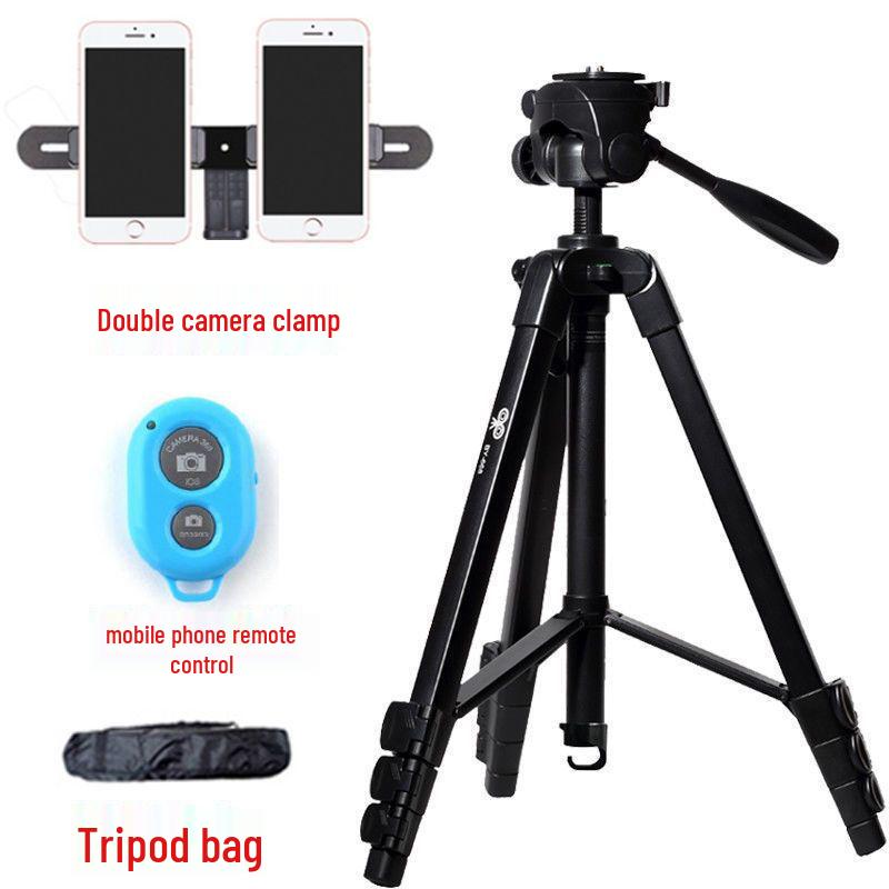 Aluminum Alloy DSLR Camera & Phone Tripod for Selfies, Videos, Photography, and Live Streaming.
