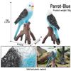 Children's Wooden Parrot Model: Cognitive Simulation Bird Ornament and Potted Plant Decor