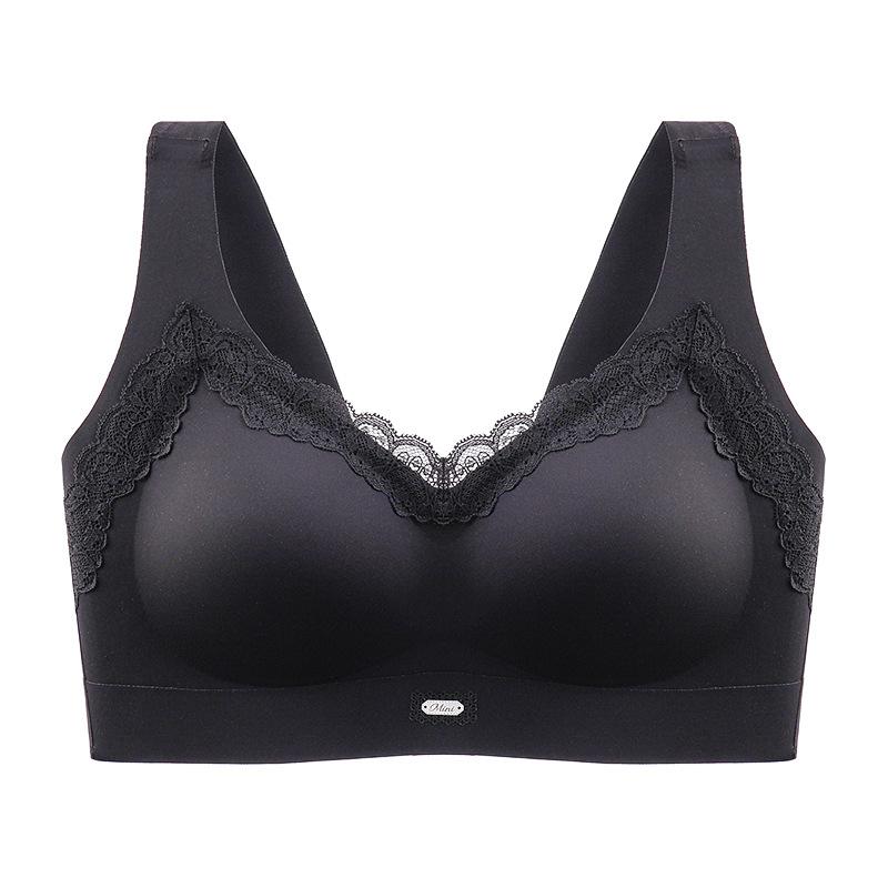 

Seamless Bra Women s Soft-supported Sports Bra Undergarments Undergarments Without Underwire Ice Silk Bra M чорний