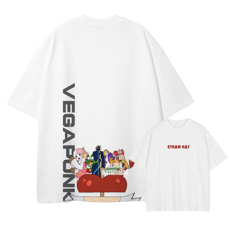

One Piece Straw Hat Cotton T Shirt Vintage Retro Style S
